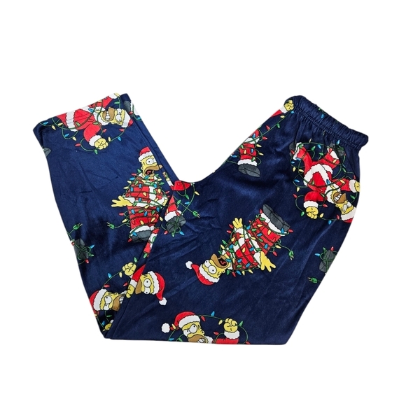 The Simpsons Homer Simpson Fleece Holiday Christmas Lounge Pants Size Medium P49 - Picture 9 of 9